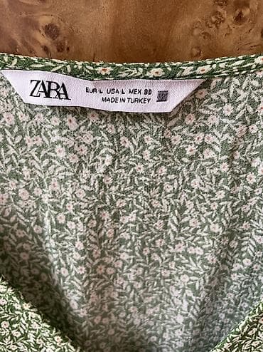 Платье Zara размер л без карманов без подкладки не просвечивает — 8