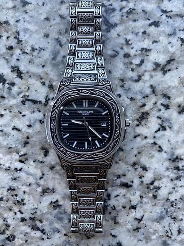 dini saat: Saat: Patek Philippe üslublu, gravürlü metal qol saatı Xüsusiyyətlər — 1