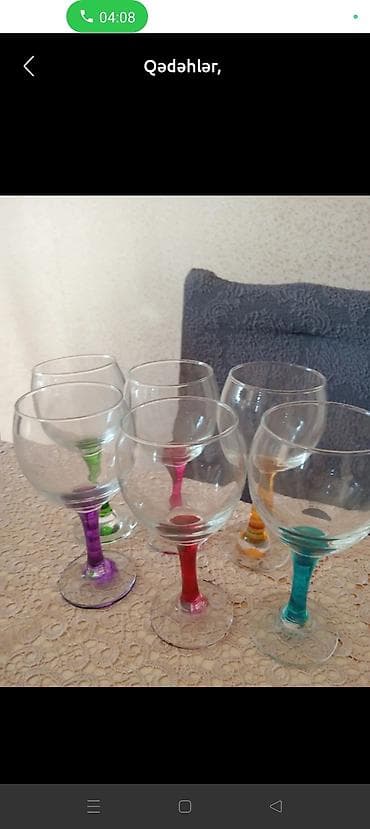 Qədəhlər, Şüşə, 6 ədədli dəst