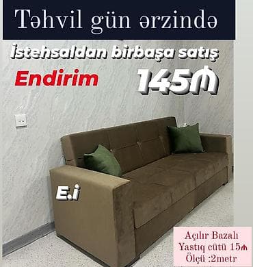 kredit mebeller: *Divan Endirim 145Azn💥* *🚨✨Təhvil gün ərzində✨🚨* ✔️Rəng seçimi var — 1