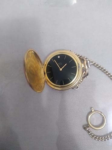 qızılı saat: MATY cib saatı – qızılı qapaqlı, zəncirli - Brend: MATY (Besançon) - — 3