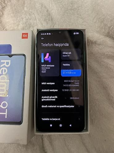 x7 pro: Redmi 9T, 64 GB, rəng - Göy, Barmaq izi, Face ID — 5