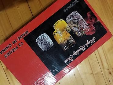 Qədəhlər, rəng - Ağ, Xrustal, 12 ədədli dəst, Yaponiya — 2