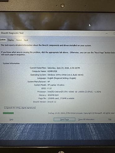 hp printer: İşlənmiş HP 15.6 ", Intel Celeron, 512 GB, Ödənişli çatdırılma — 5
