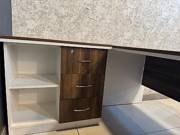Ofis üçün L formalı iş masası dəsti - Dizayn: L formalı iş masası + — 2