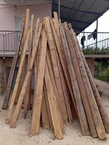 su ceni 2 ton: Taxta şalban və dirəklər dəsti - Material: iynəyarpaqlı ağac — 1