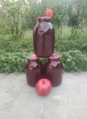 Вода: Təbii nar şarabı – böyük şüşə bankalarda 3kq Ünvan : Göyçay Rayon — 2