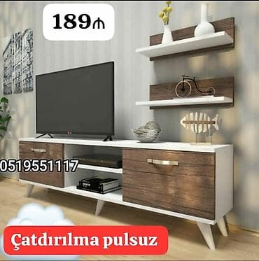 stol metbex: Новый, Прямой ТВ стенд, С полками, Ламинат, Россия — 1