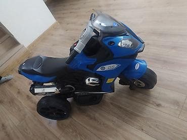 mektebli canta: Uşaq üçün elektrikli üçtəkərli motosiklet – mavi rəng tezedi — 2