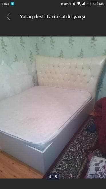 İşlənmiş, İkinəfərlik çarpayı, Bazasız, Matras ilə, Siyirməsiz