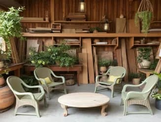 Sifarişlə bağ mebeli