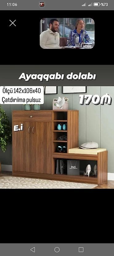 Yeni, 2 qapılı, Qəhvəyi, Taxta Ayaqqabı dolabı lalafo.az -da Yeni, 2 qapılı, Qəhvəyi, Taxta Ayaqqabı dolabı