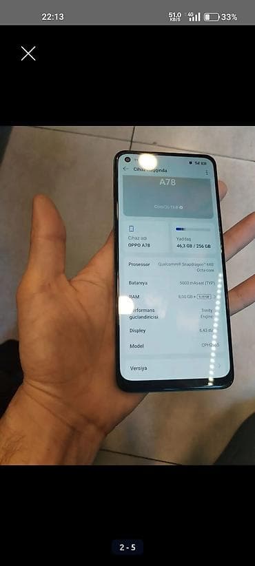 Oppo A78, 256 GB, İki sim kartlı lalafo.az -da Oppo A78, 256 GB, İki sim kartlı