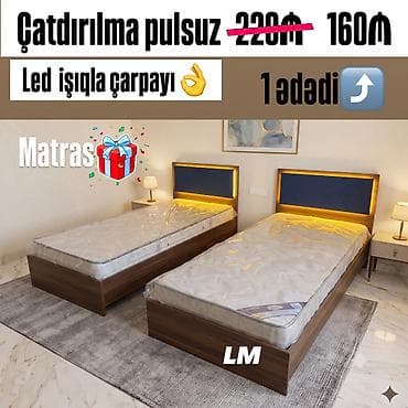 Yeni, Təknəfərlik çarpayı, Matras ilə lalafo.az -da Yeni, Təknəfərlik çarpayı, Matras ilə