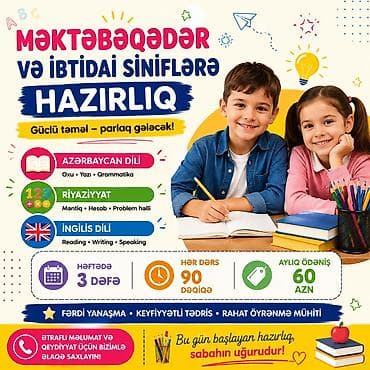 İbtidai sinif müəllimi, 1-2 illik təcrübə, Növbəli qrafik lalafo.az -da İbtidai sinif müəllimi, 1-2 illik təcrübə, Növbəli qrafik