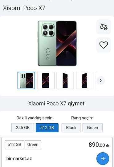 Poco X7, 512 GB, rəng - Yaşıl, Sənədlərlə lalafo.az -da Poco X7, 512 GB, rəng - Yaşıl, Sənədlərlə