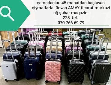 Çamadanlar 45 manatdan başlayan qiymət ilə. Ünvan AMAY ticarət lalafo.az -da Çamadanlar 45 manatdan başlayan qiymət ilə. Ünvan AMAY ticarət