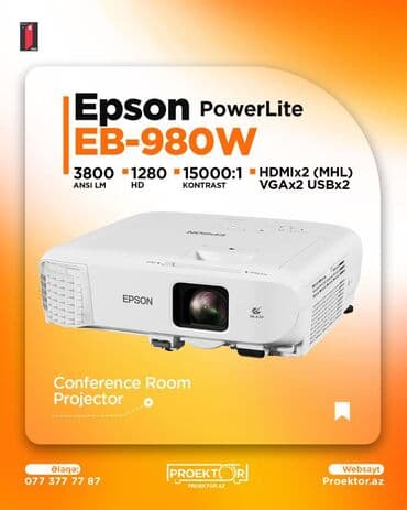 Yeni Portativ Proyektor Epson, Ödənişli çatdırılma lalafo.az -da Yeni Portativ Proyektor Epson, Ödənişli çatdırılma