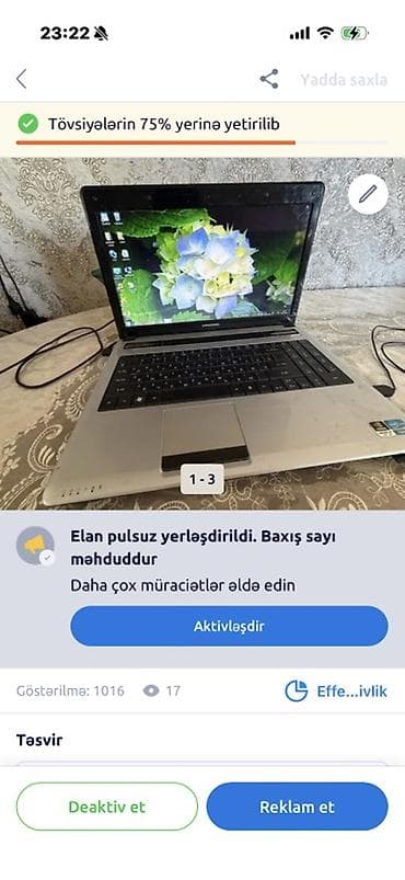 Noutbuk – Packard Bell Easynote (αρıc12k modeli, NBPC01S06 2637G) lalafo.az -da Noutbuk – Packard Bell Easynote (αρıc12k modeli, NBPC01S06 2637G)