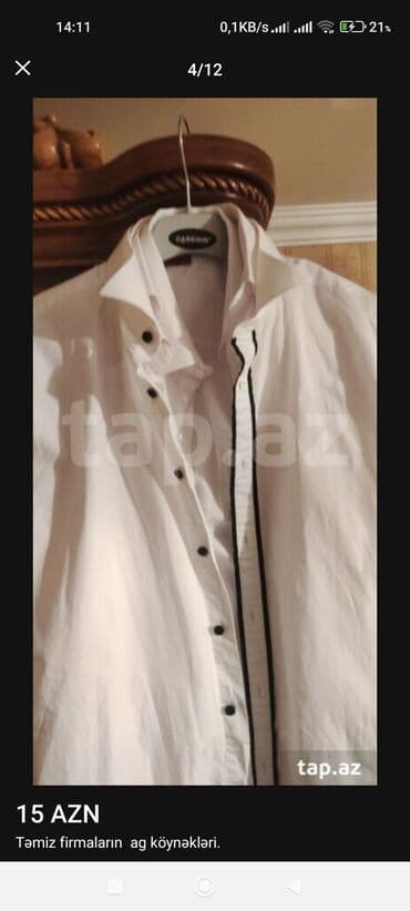 Diqqet cox qəşəng bahalı ag köynəklər əla ideal vəziyyətdə xl razmer lalafo.az -da Diqqet cox qəşəng bahalı ag köynəklər əla ideal vəziyyətdə xl razmer