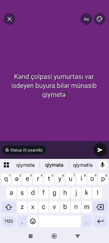Məhsul: Kənd çolpası yumurtası Təsvir: - Təbii şəraitdə bəslənən kənd lalafo.az -da Məhsul: Kənd çolpası yumurtası Təsvir: - Təbii şəraitdə bəslənən kənd