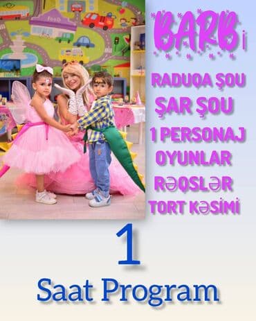 Endirimlə Barbi,Kloun,Panda şouKöpük şou,Alov Şou, Marvel Makvin lalafo.az -da Endirimlə Barbi,Kloun,Panda şouKöpük şou,Alov Şou, Marvel Makvin