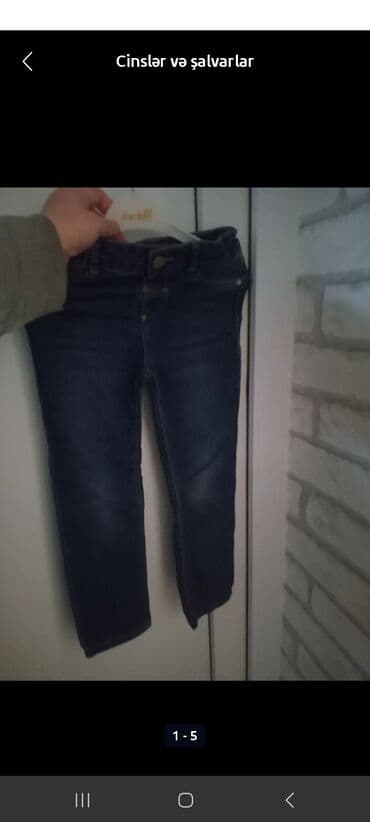 Uşaq cins şalvarları dəsti - Model 1: Tünd mavi klassik dar kəsim. 5 lalafo.az -da Uşaq cins şalvarları dəsti - Model 1: Tünd mavi klassik dar kəsim. 5