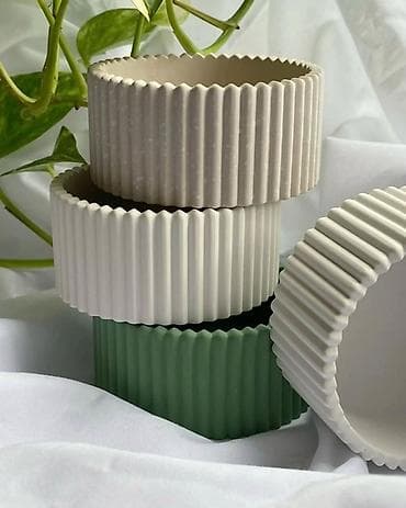 Relyefli dekorativ qablar dəsti - Material: qalın keramik/daş lalafo.az -da Relyefli dekorativ qablar dəsti - Material: qalın keramik/daş