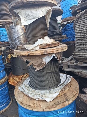 Troslar, rıçaqlar: Polad tros (steel wire rope) – böyük taxta barabanlarda. Təzə və az lalafo.az -da — 1 Troslar, rıçaqlar: Polad tros (steel wire rope) – böyük taxta barabanlarda. Təzə və az — 1