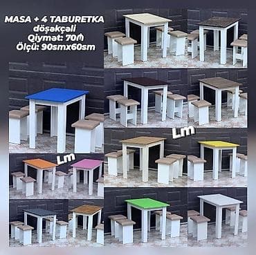 _*MASA + 4 TABURETKA döşəkçəli*_ Yeni və sifarişlə. Çox səmərəli və lalafo.az -da _*MASA + 4 TABURETKA döşəkçəli*_ Yeni və sifarişlə. Çox səmərəli və