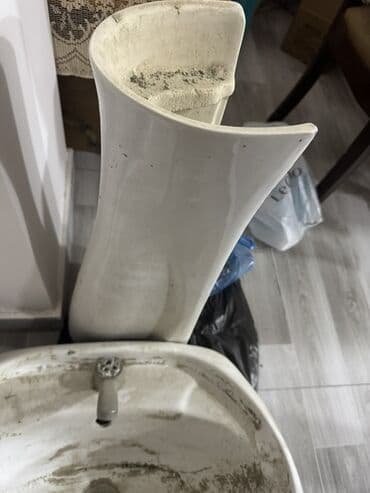 Cмесители для душа: Keramik ayaqlı əl-üz yuma lavabosu - Material: sanitar keramik - at lalafo.az — 3 Cмесители для душа: Keramik ayaqlı əl-üz yuma lavabosu - Material: sanitar keramik - — 3