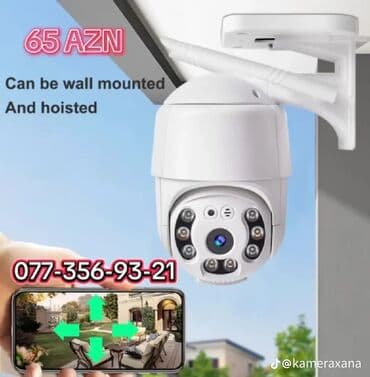 Wi‑Fi PTZ təhlükəsizlik kamerası - Divara quraşdırıla və asıla bilir lalafo.az -da Wi‑Fi PTZ təhlükəsizlik kamerası - Divara quraşdırıla və asıla bilir
