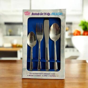 Qaşıq, çəngəl, bıçaq dəsti. Alman malı. 24 ədəd dəst. Yeni, qutuda lalafo.az -da Qaşıq, çəngəl, bıçaq dəsti. Alman malı. 24 ədəd dəst. Yeni, qutuda