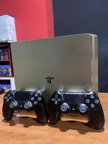 Ps 4 Slim Gold Reng Sıstem 13.50 yaddas 500 GB ustunde 2 eded pult lalafo.az -da Ps 4 Slim Gold Reng Sıstem 13.50 yaddas 500 GB ustunde 2 eded pult