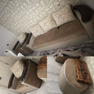 İşlənmiş, Divan, 2 kreslo, Pufik, Açılan lalafo.az -da İşlənmiş, Divan, 2 kreslo, Pufik, Açılan