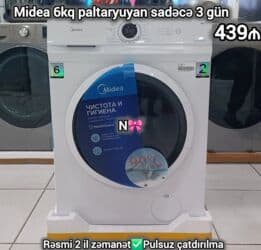 Paltaryuyan maşın Midea, 6 kq, Yeni, Avtomat, Qurutma var, Pulsuz çatdırılma lalafo.az -da Paltaryuyan maşın Midea, 6 kq, Yeni, Avtomat, Qurutma var, Pulsuz çatdırılma