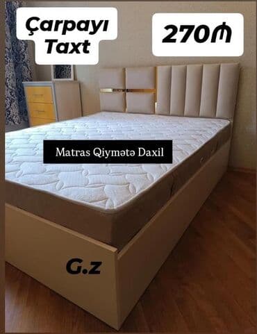 İkinəfərlik çarpayı, Bazasız, Matras ilə, Siyirməsiz lalafo.az -da İkinəfərlik çarpayı, Bazasız, Matras ilə, Siyirməsiz