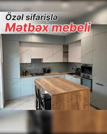 Sifarişlə mətbəx dəsti, Özü çəkən petlələr, MDF, Kredit yoxdur lalafo.az -da Sifarişlə mətbəx dəsti, Özü çəkən petlələr, MDF, Kredit yoxdur