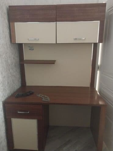 Другая мебель на заказ: Прямой стол, С полками, С выдвижными ящиками, Азербайджан, Ламинат текстурный, Без гарантии, Нет кредита at lalafo.az — 2 Другая мебель на заказ: Прямой стол, С полками, С выдвижными ящиками, Азербайджан, Ламинат текстурный, Без гарантии, Нет кредита — 2
