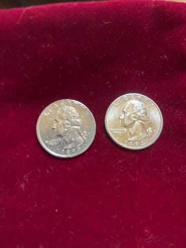 Gümüş deyil Məhsul: 2 ədəd ABŞ Washington Quarter sikkəsi Təsvir: - lalafo.az -da Gümüş deyil Məhsul: 2 ədəd ABŞ Washington Quarter sikkəsi Təsvir: -