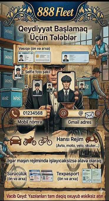 Moto-kuryer tələb olunur, Gündəlik ödəniş, Təcrübəsiz lalafo.az -da Moto-kuryer tələb olunur, Gündəlik ödəniş, Təcrübəsiz
