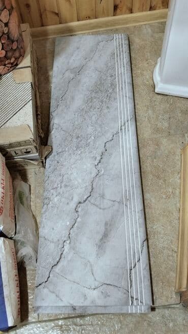 Гранит: Boz mərmər naxışlı pillə döşəməsi üçün kermoqranit pillə. 3 ədəd at lalafo.az — 2 Гранит: Boz mərmər naxışlı pillə döşəməsi üçün kermoqranit pillə. 3 ədəd — 2