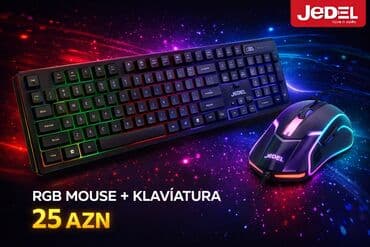 JEDEL RGB Mouse + Klaviatura dəsti - Marka: JEDEL - RGB işıqlandırma lalafo.az -da JEDEL RGB Mouse + Klaviatura dəsti - Marka: JEDEL - RGB işıqlandırma
