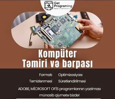 Komputer və noutbuklar üçün peşəkar “Get Programing” Repair & lalafo.az -da Komputer və noutbuklar üçün peşəkar “Get Programing” Repair &