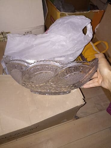 Kəsikli kənarlı şüşə/kristal meyvə qabı - Material: şəffaf qalın şüşə lalafo.az -da Kəsikli kənarlı şüşə/kristal meyvə qabı - Material: şəffaf qalın şüşə