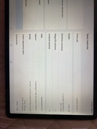 HONOR Pad X9 planşet - Model: ELN-L09 - Ekran: 11.5 düym, 2000 x 1200 lalafo.az -da HONOR Pad X9 planşet - Model: ELN-L09 - Ekran: 11.5 düym, 2000 x 1200