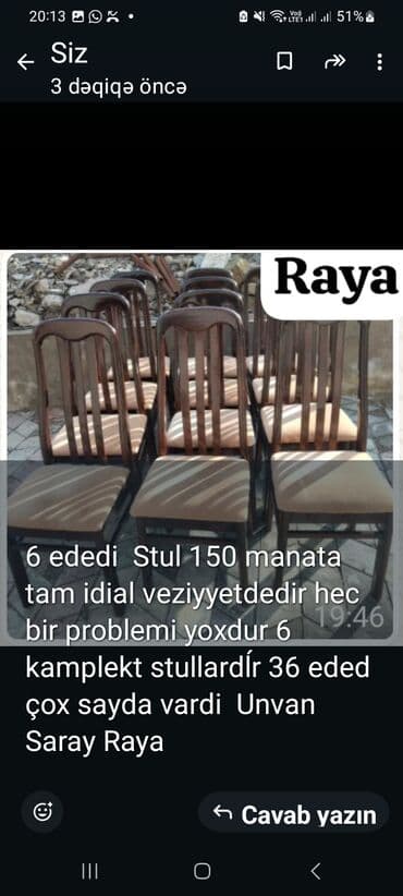 Mətbəx üçün, Qatlanmayan, rəng - Bej Stul lalafo.az -da Mətbəx üçün, Qatlanmayan, rəng - Bej Stul