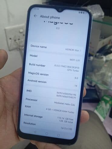 Honor X6a, 128 GB, rəng - Göy, Zəmanət, Düyməli, Sensor lalafo.az -da Honor X6a, 128 GB, rəng - Göy, Zəmanət, Düyməli, Sensor