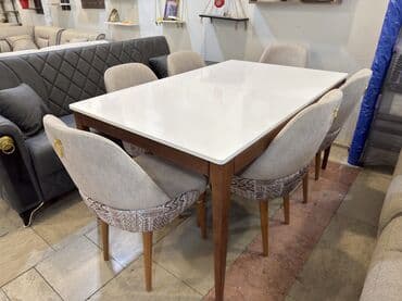 Qonaq otağı üçün, Yeni, Açılan, Dördbucaq masa, 6 stul lalafo.az -da Qonaq otağı üçün, Yeni, Açılan, Dördbucaq masa, 6 stul