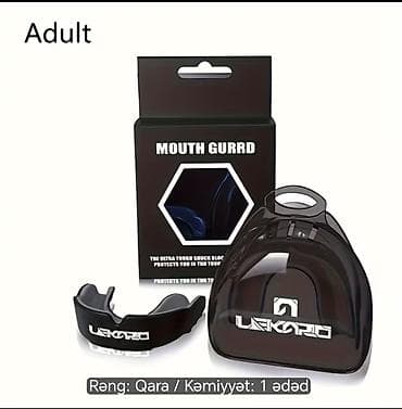Məhsul: Böyüklər üçün ağızlıq (mouth guard) Rəng: Qara Kəmiyyət: 1 lalafo.az -da Məhsul: Böyüklər üçün ağızlıq (mouth guard) Rəng: Qara Kəmiyyət: 1